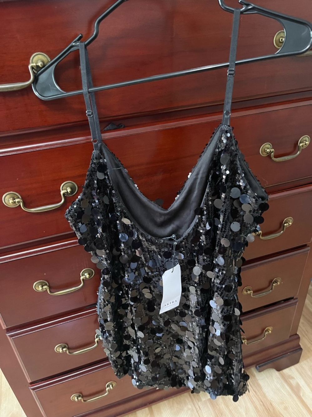 AKIRA Black Sequin Mini Dress - Picture 4 of 4